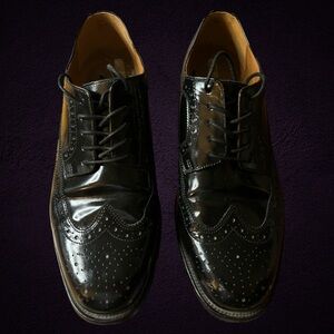 Vintage 90s Bostonian Black Oxford leather dress shoes men’s size 10